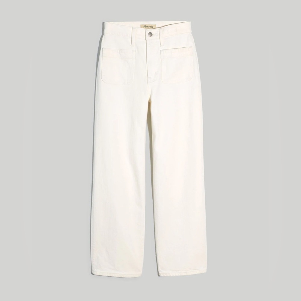 The Perfect Vintage Wide-Leg Crop Jean with Patch Pockets